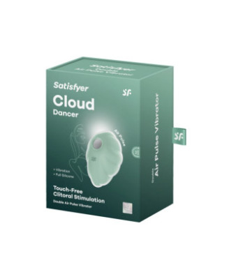 Stimulateur clitoridien par onde de pression sans contact et par vibration USB vert menthe, Cloud Dancer Satisfyer 